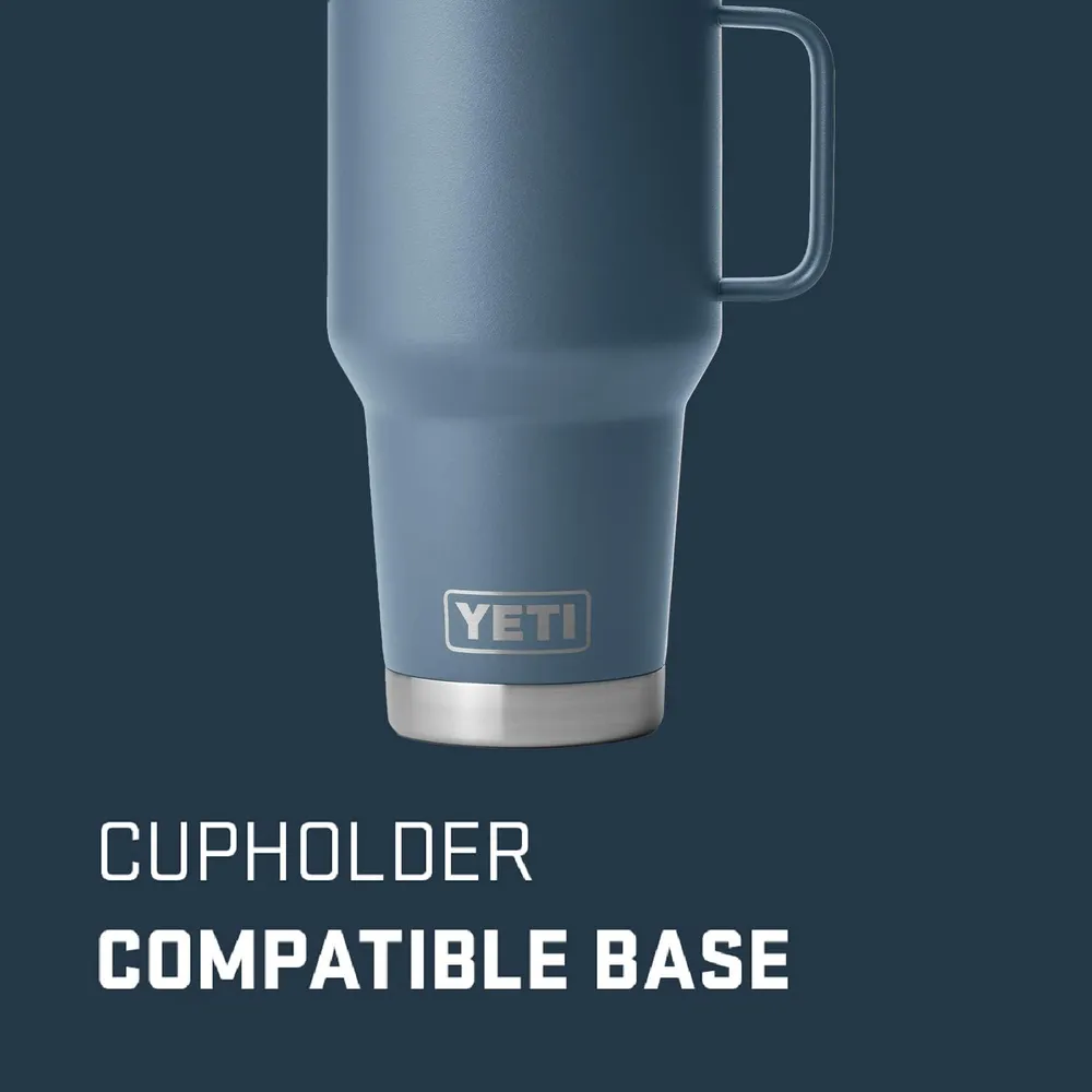 YETI Rambler Vaso de 30 oz de acero inoxidable y tapa Stronghold color azul acero
