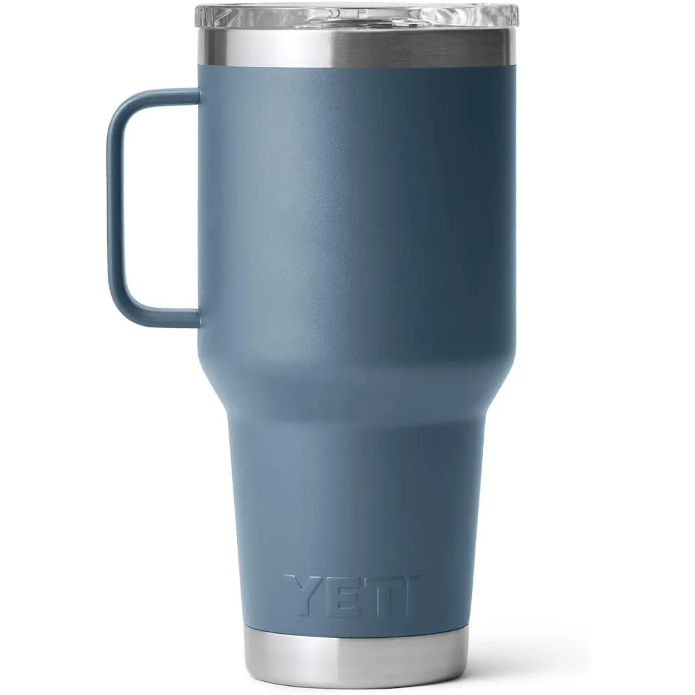 YETI Rambler Vaso de 30 oz de acero inoxidable y tapa Stronghold color azul acero