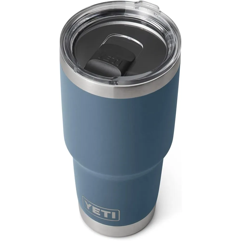 YETI Rambler Vaso de 30 oz de acero inoxidable y tapa MagSlider color azul acero