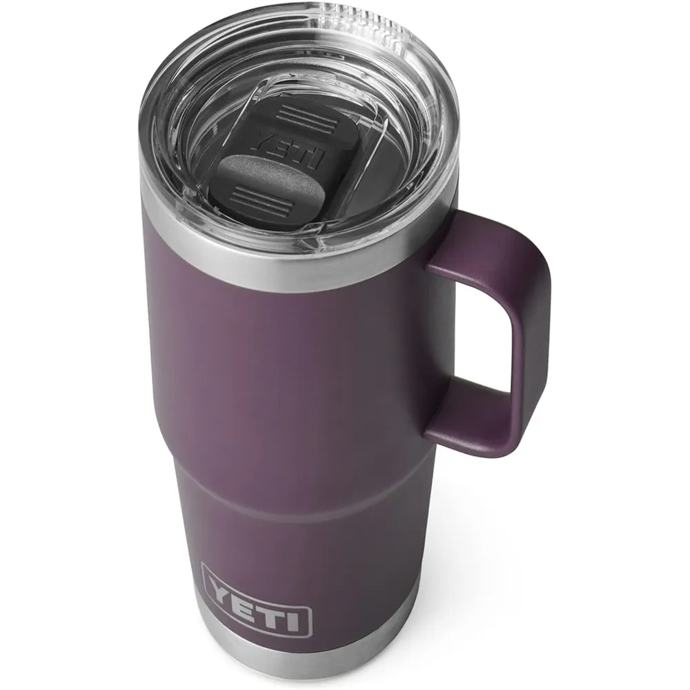 YETI Rambler Vaso de 20 oz de acero inoxidable y tapa Stronghold color uva