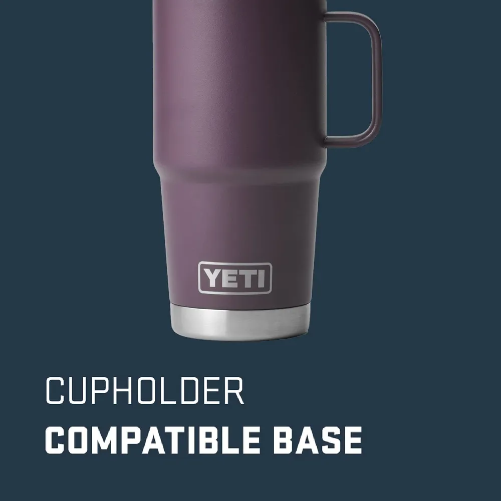 YETI Rambler Vaso de 20 oz de acero inoxidable y tapa Stronghold color uva