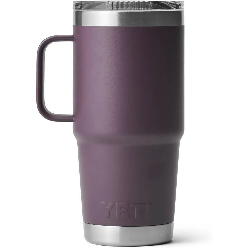 YETI Rambler Vaso de 20 oz de acero inoxidable y tapa Stronghold color uva