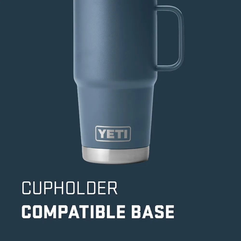 YETI Rambler Vaso de 20 oz de acero inoxidable y tapa Stronghold color azul acero
