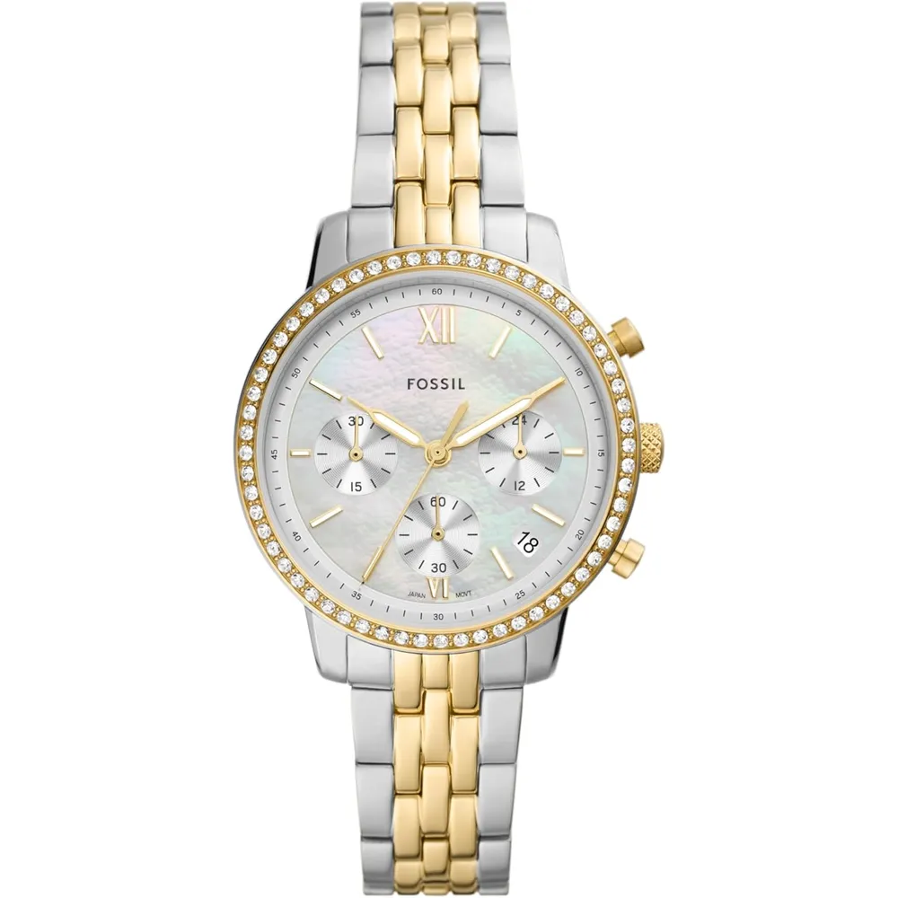 Fossil reloj cronógrafo Neutra de cuarzo para mujer | Plateado