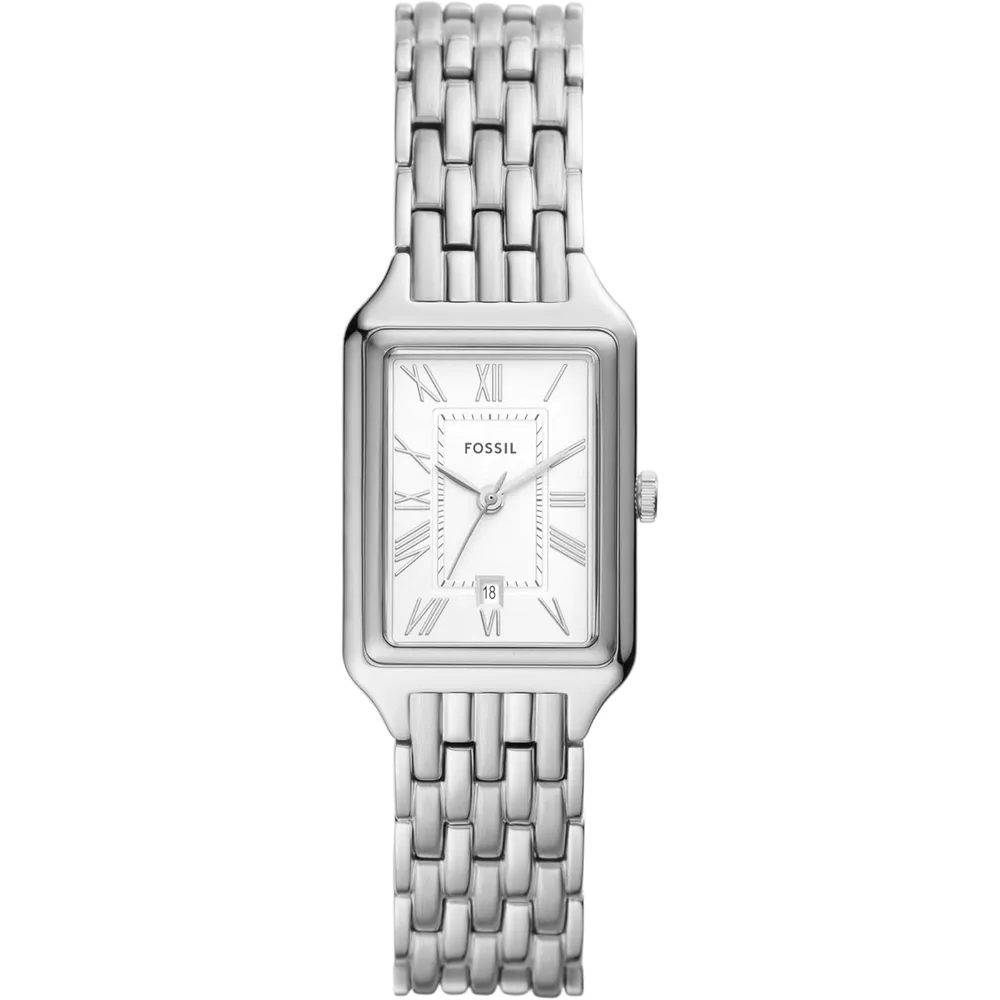 Fossil reloj de cuarzo Raquel para mujer, acero inoxidable | Plateado