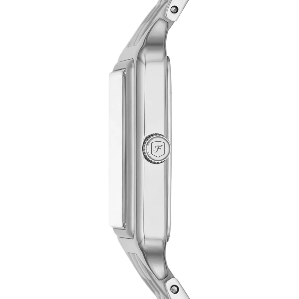 Fossil reloj de cuarzo Raquel para mujer, acero inoxidable | Plateado