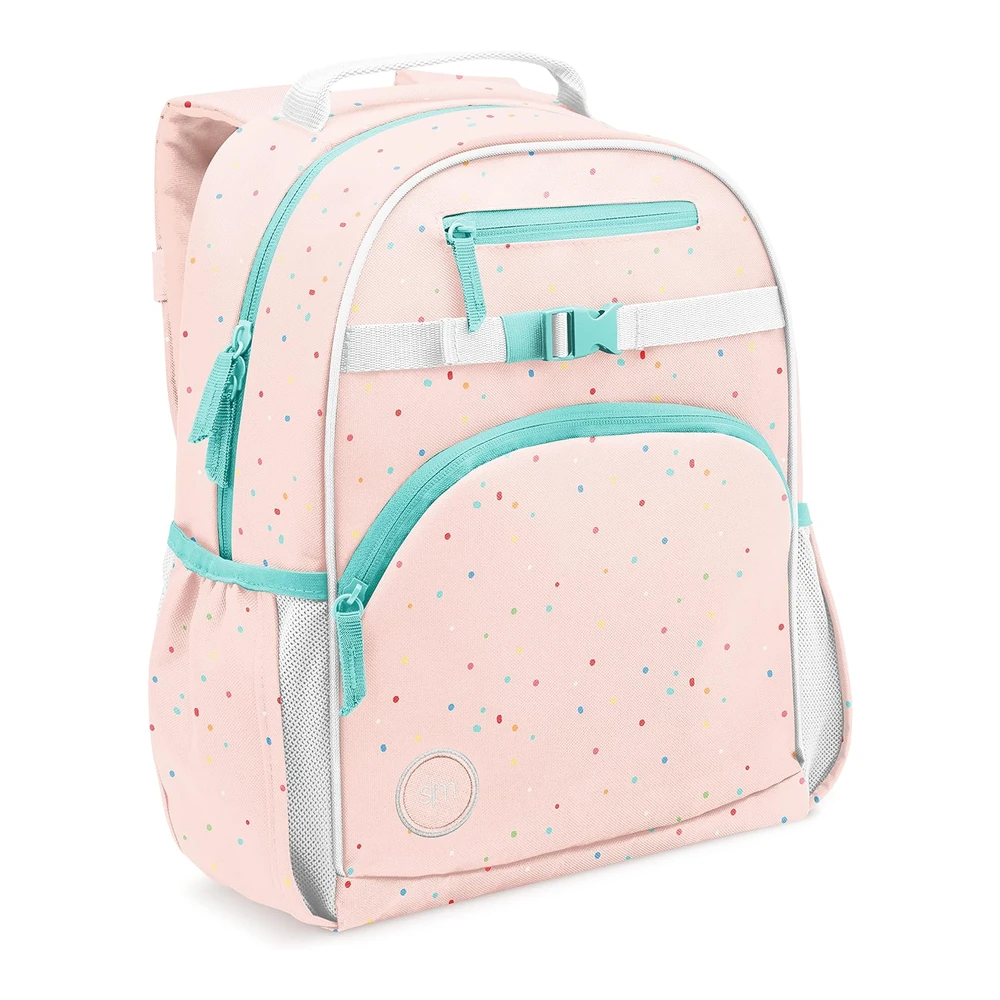 b0b4kp7qfm_m.webp Simple Modern Mochila para niños Pequeños y Niñas - - Manchas Arcoíris - Niños-12l
