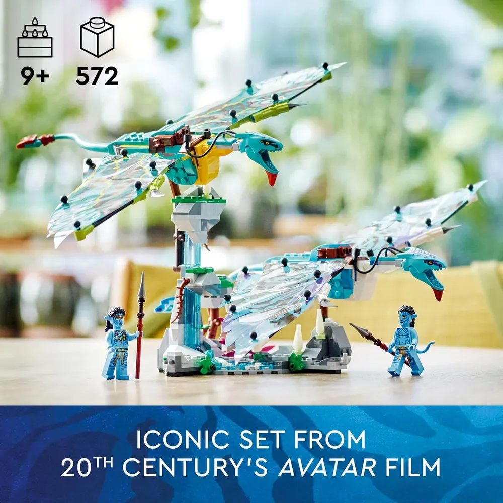 Lego Avatar Jake y Neytiri primer vuelo en Banshee set coleccionable