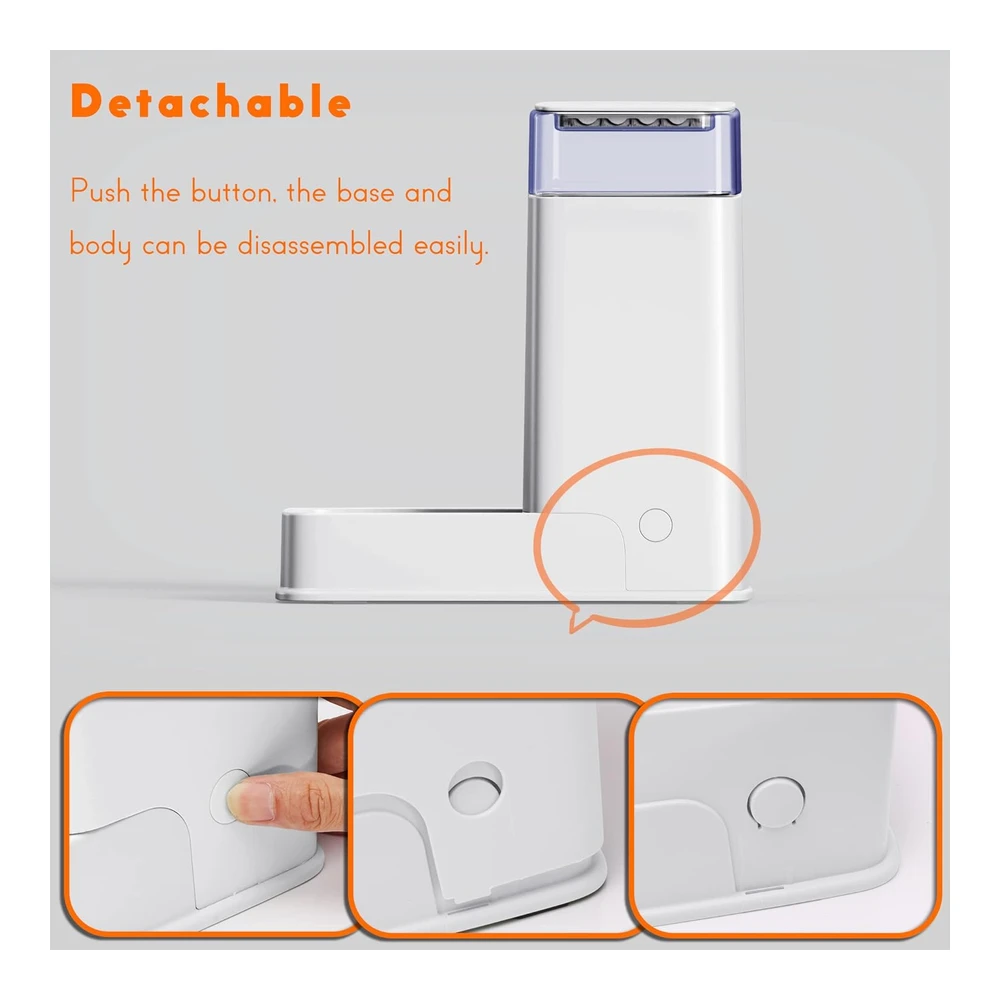 b0b5316wtq_4.webp Comedero Automático para Gatos y Dispensador de Agua En Juego - 2 Paquetes de 1 Galón para Perros Pequeños - Medianos y Grandes - Cachorros - Gatitos (Blanco)