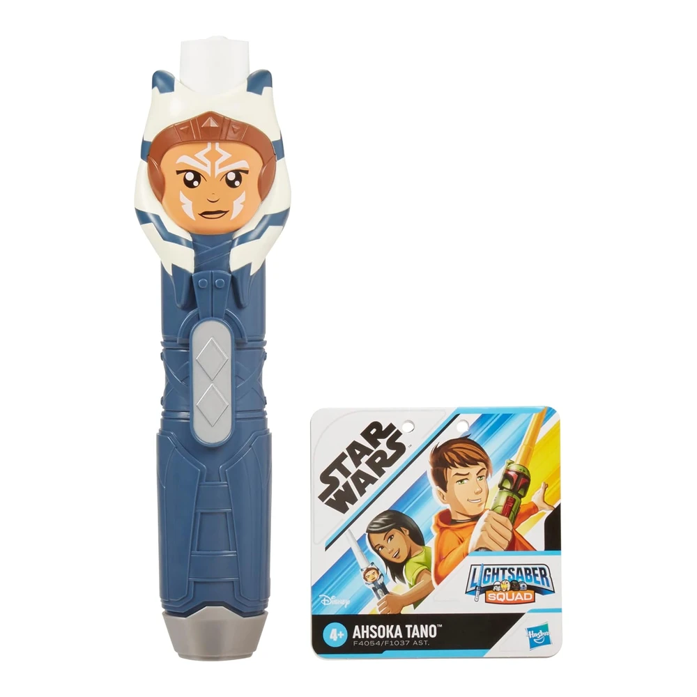 Star Wars Lightsaber Squad Ahsoka Tano - Juego de Rol con Sable de Luz Blanco Extensible, Juego de Simulación, Juguete Mandaloriano