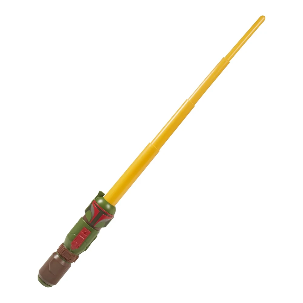 Star Wars Juego de Rol de Sable de Luz Amarillo Extensible - Boba Fett - Sable de Luz - Juego de Simulación - Juguete Mandaloriano