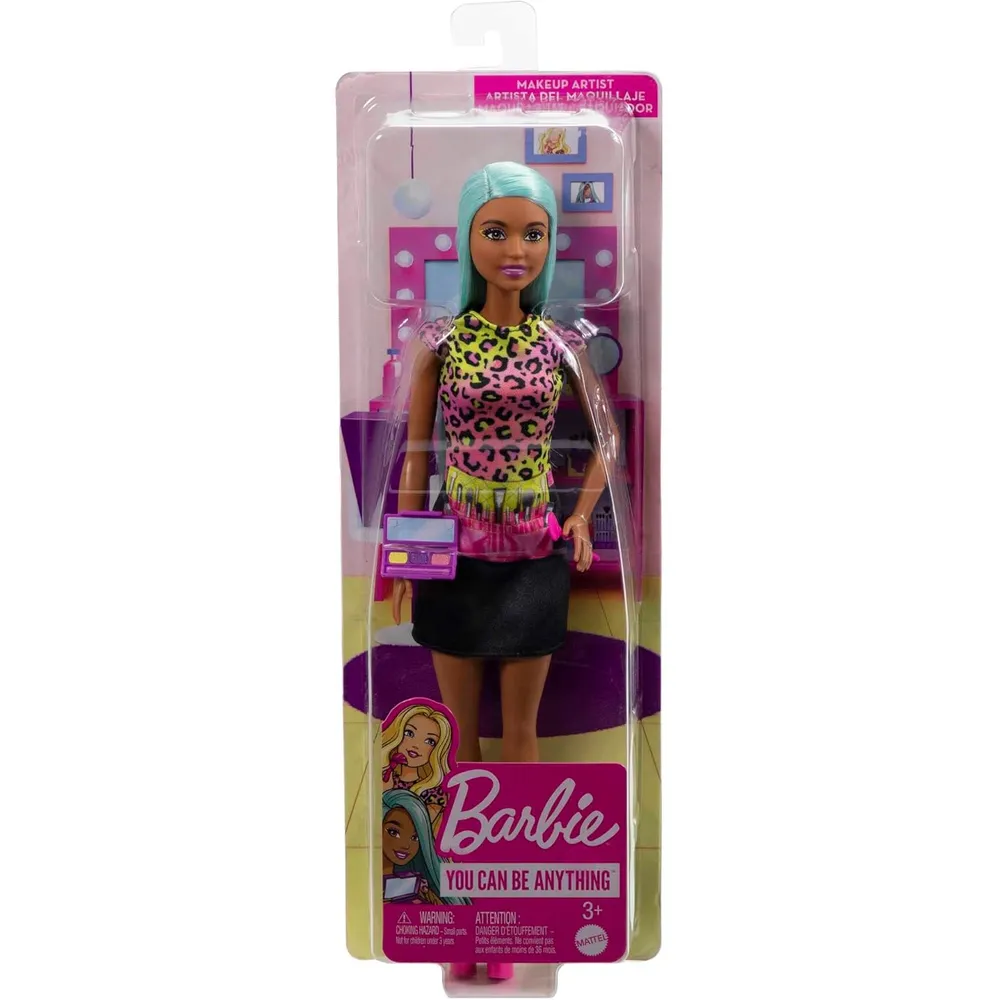 BARBIE MUÑECA MAQUILLADORA PROFESIONAL TURQUESA