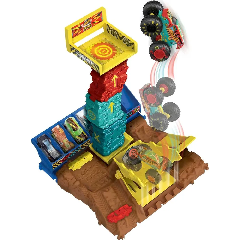HOT WHEELS PISTA MONSTER TRUCKS ARENA SMASHERS SET 2 PZS