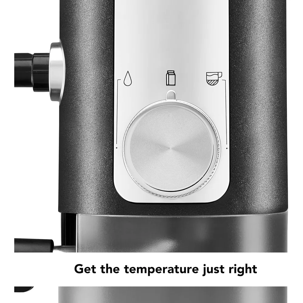 KITCHENAID, CAFETERA ESPRESSO CON ESPUMADOR DE LECHE AUTOMÁTICO NEGRO