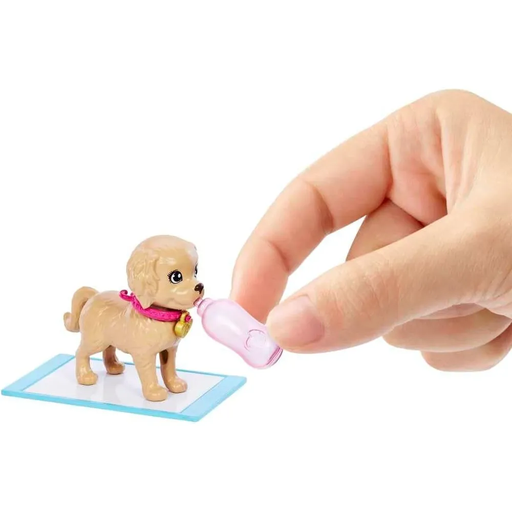 BARBIE MUÑECA ADOPCIÓN CACHORROS TRIGUEÑA
