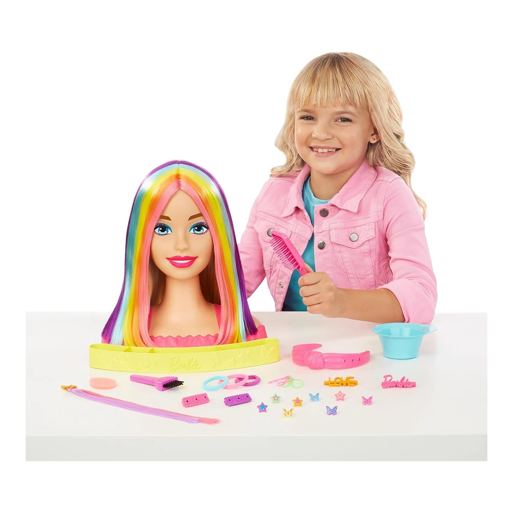 b0b625r91y_1.webp Polly Pocket Totally Hair Styling Doll Head y Más de 20 Accesorios - Revelación de Color y Piezas que Cambian de Color - Pelo Lacio