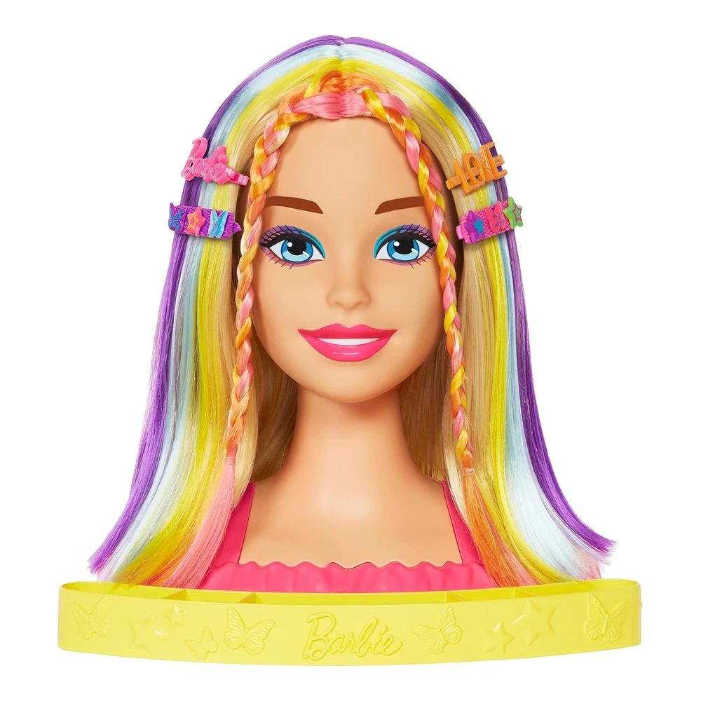 Polly Pocket Totally Hair Styling Doll Head y Más de 20 Accesorios - Revelación de Color y Piezas que Cambian de Color - Pelo Lacio