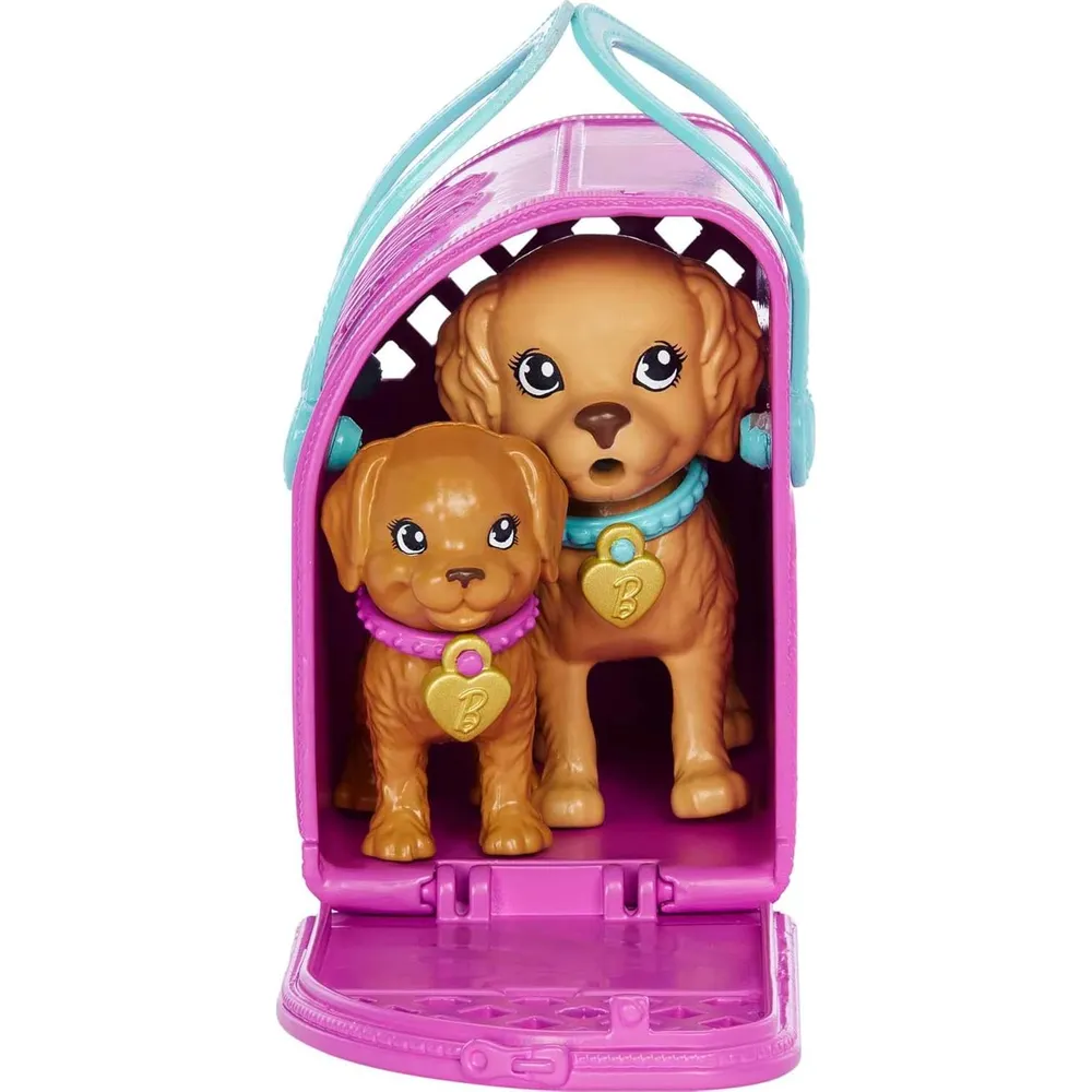 BARBIE MUÑECA ADOPCIÓN CACHORROS MORENA