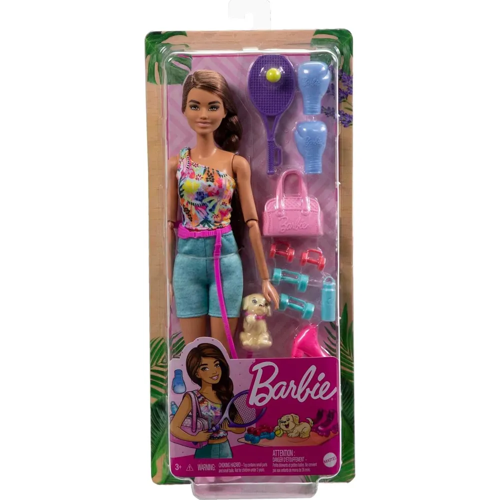 b0b627rvh6_5_webp.webp BARBIE MUÑECA MORENA CON CACHORRO SET EJERCICIO