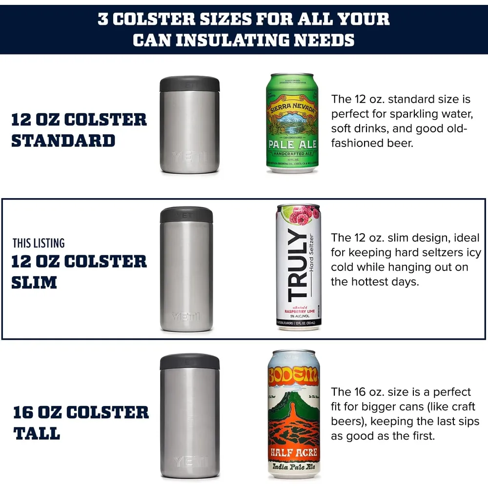 YETI Rambler Aislador de Latas Insertable de 12 oz | Gris Oscuro