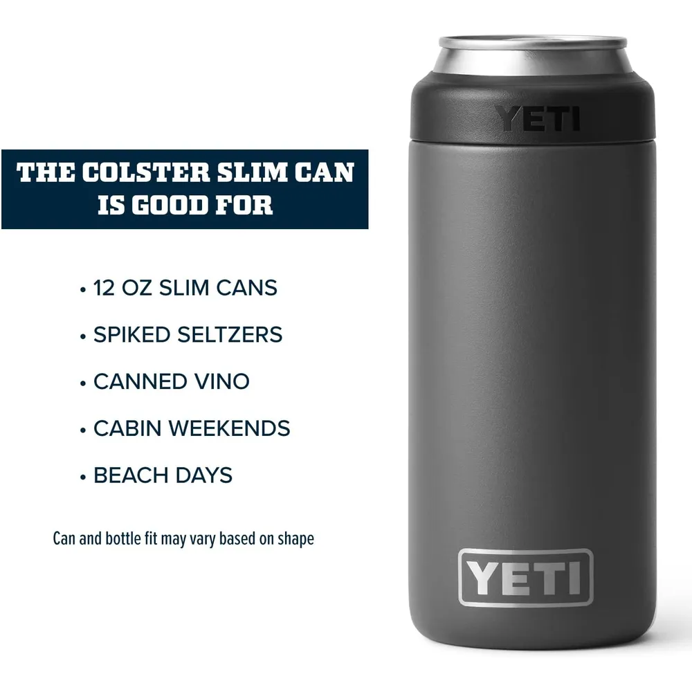 YETI Rambler Aislador de Latas Insertable de 12 oz | Gris Oscuro