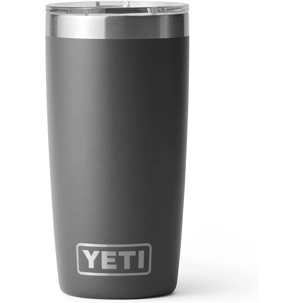YETI Rambler Vaso de 10 oz de acero inoxidable y tapa MagSlider color gris