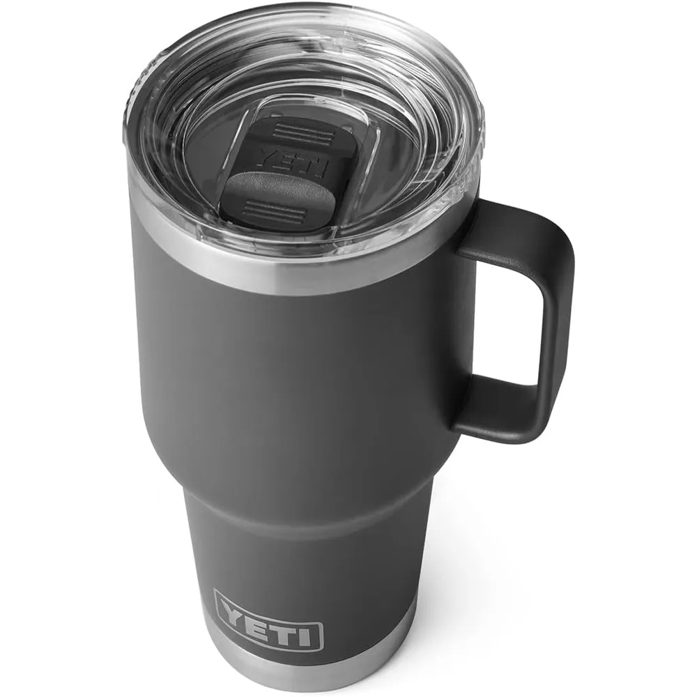 YETI Rambler Vaso de 30 oz de acero inoxidable y tapa Stronghold color carbón