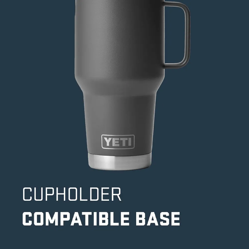 YETI Rambler Vaso de 30 oz de acero inoxidable y tapa Stronghold color carbón