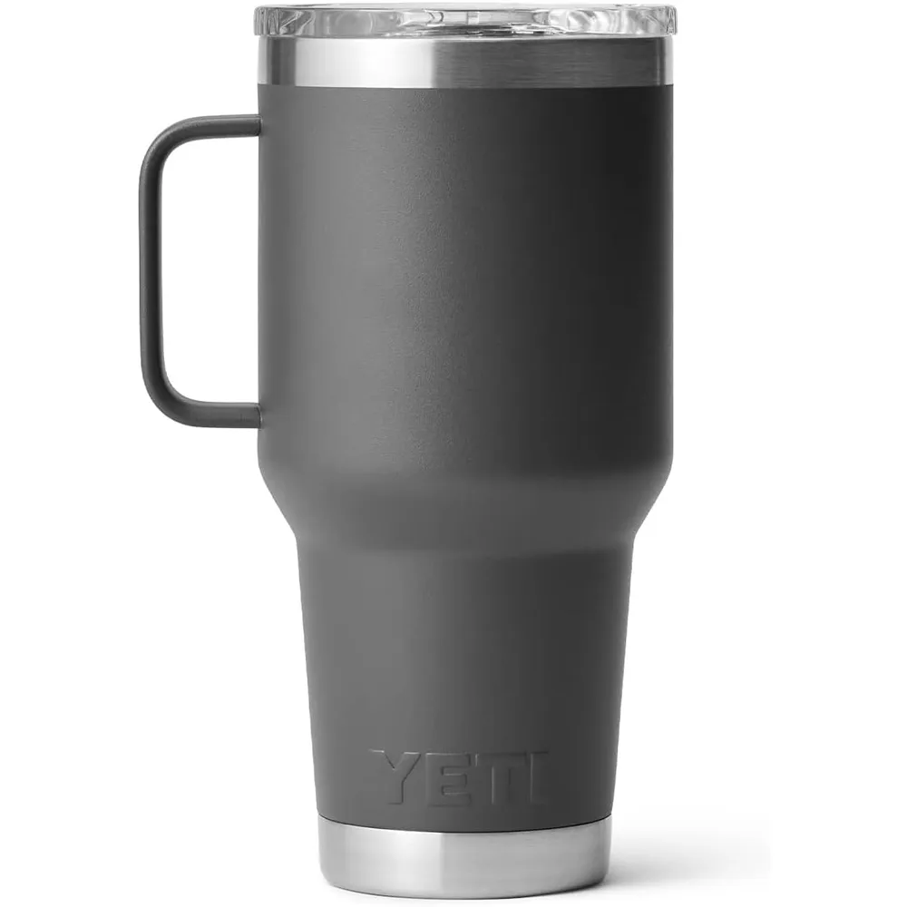 YETI Rambler Vaso de 30 oz de acero inoxidable y tapa Stronghold color carbón