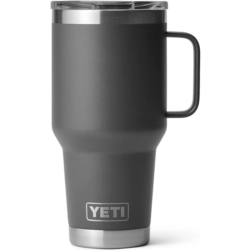 YETI Rambler Vaso de 30 oz de acero inoxidable y tapa Stronghold color carbón