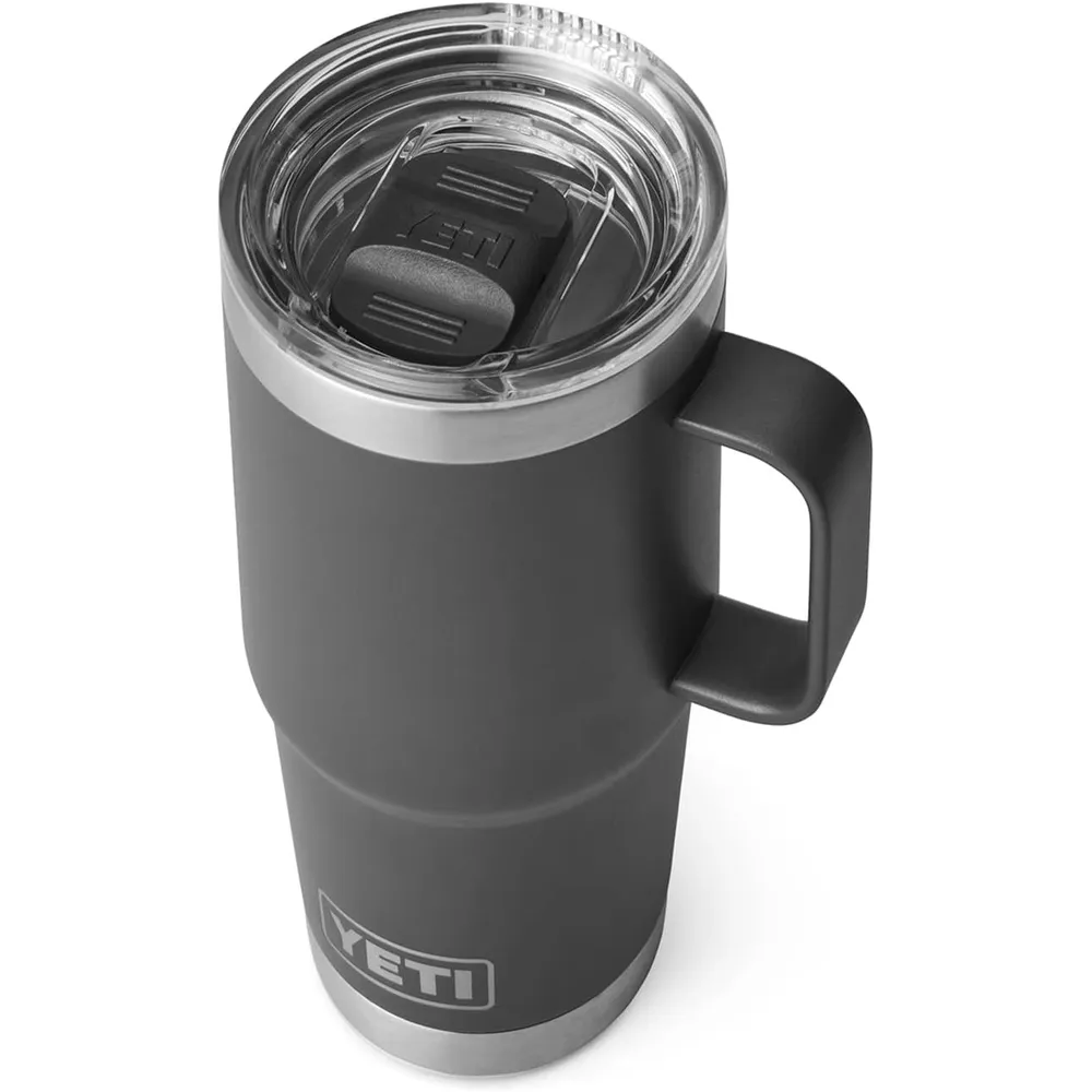 YETI Rambler Vaso de 20 oz de acero inoxidable y tapa Stronghold color carbón