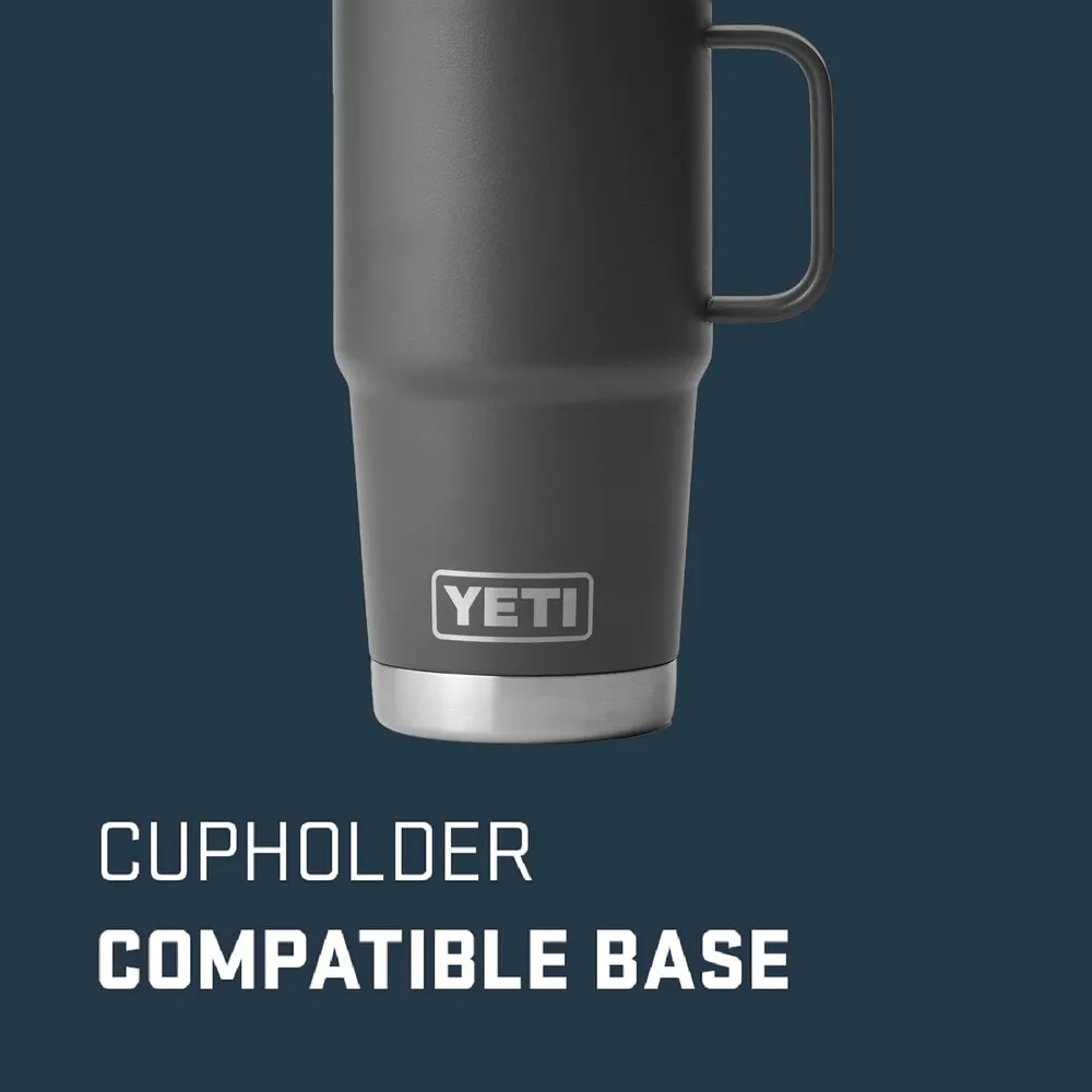 YETI Rambler Vaso de 20 oz de acero inoxidable y tapa Stronghold color carbón
