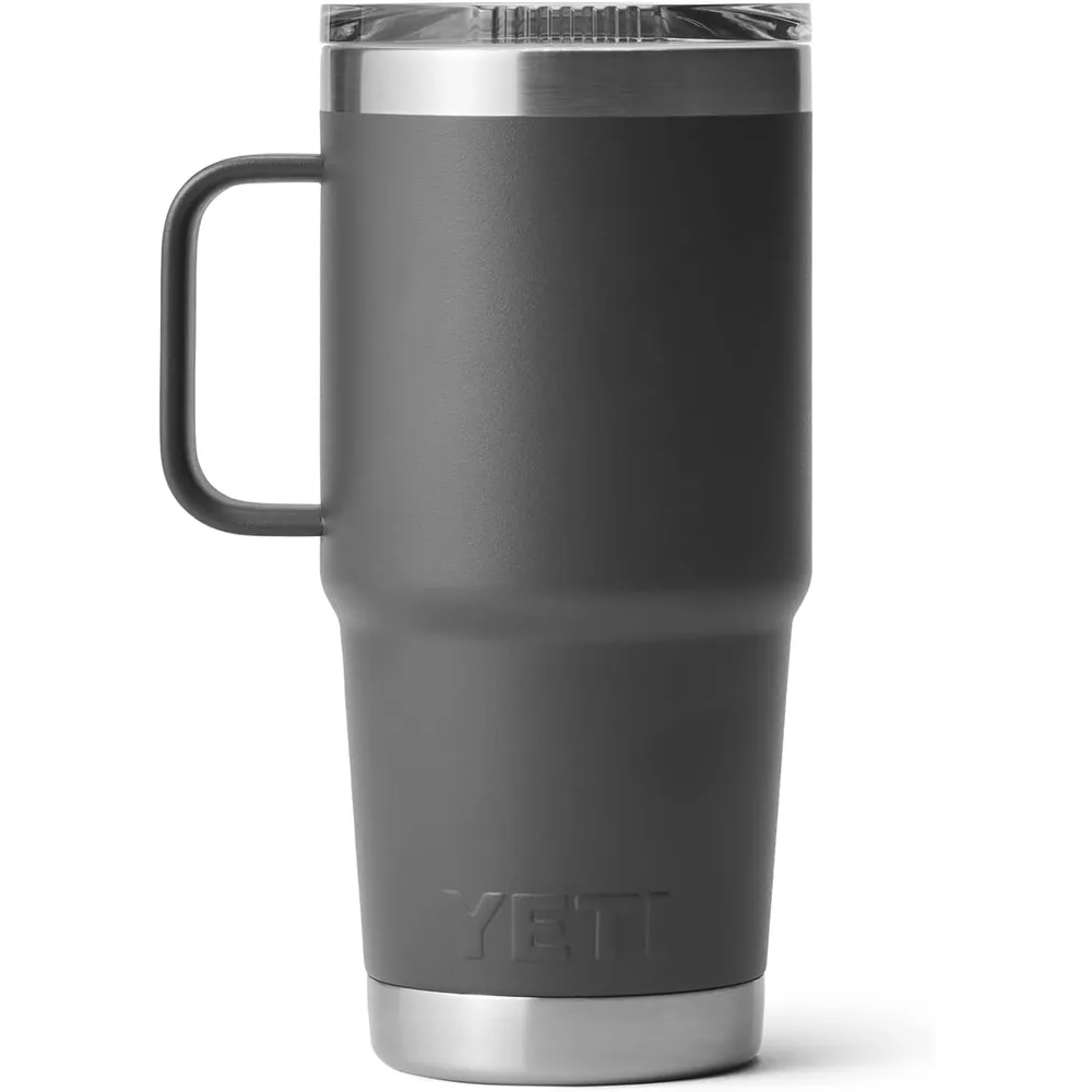 YETI Rambler Vaso de 20 oz de acero inoxidable y tapa Stronghold color carbón