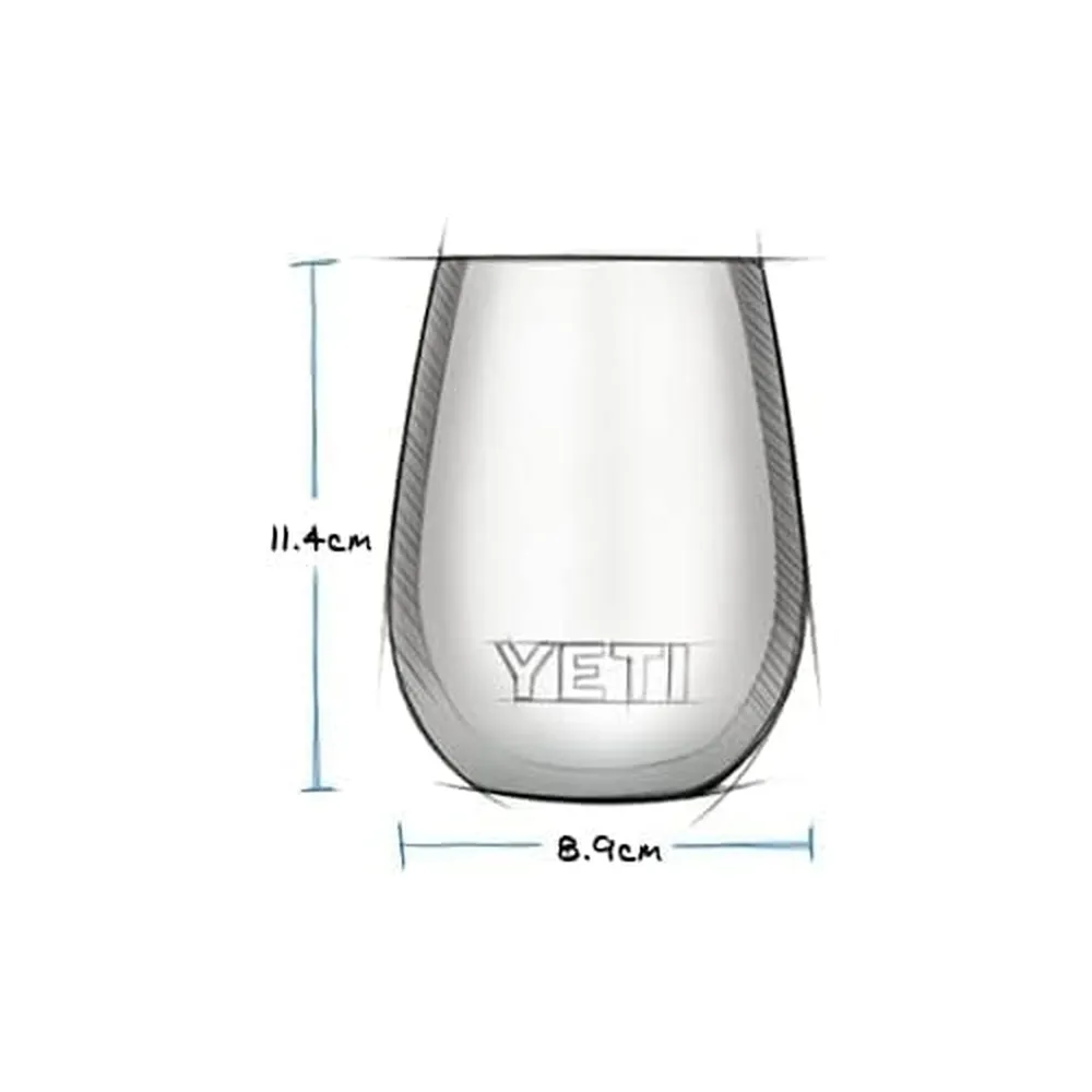 YETI Rambler Vaso de vino de 10 oz de acero inoxidable con tapa MagSlider color gris