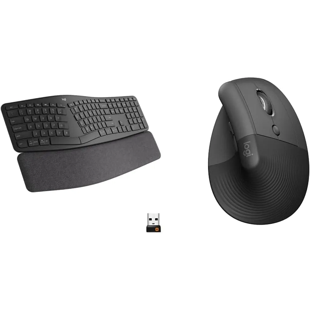 COMBO TECLADO Y MOUSE INALÁMBRICO ERGO K860 LOGITECH | GRAFITO