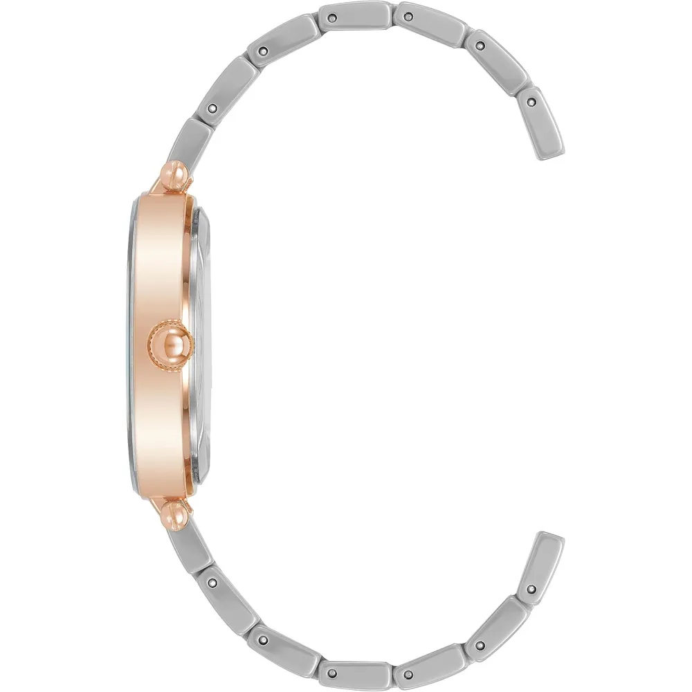 Anne Klein AK/1018RGRD reloj para mujer de cerámica | 30 mm - Gris pardo/oro rosa.