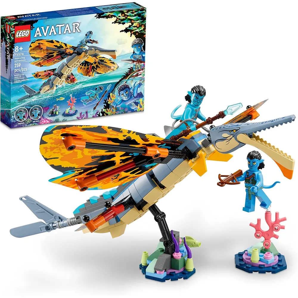 Lego Avatar aventura del esquí acuático set con animales y minifiguras