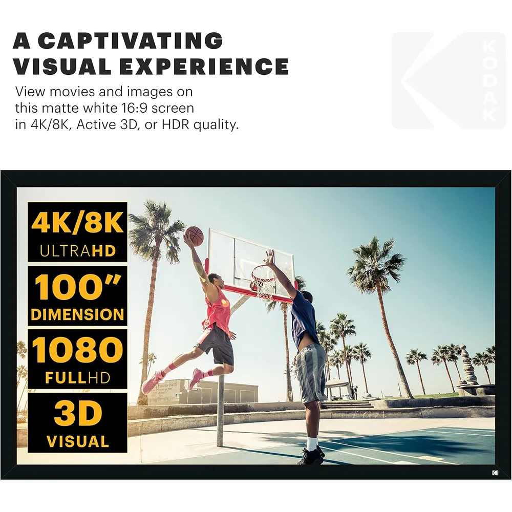 Kodak pantalla de proyector fija 16:9