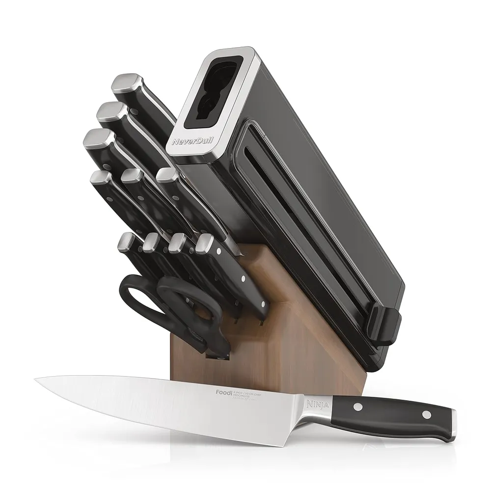 Ninja sistema cuchillos K52013 Foodi NeverDull 13 pzas Wood Series | Walnut Block