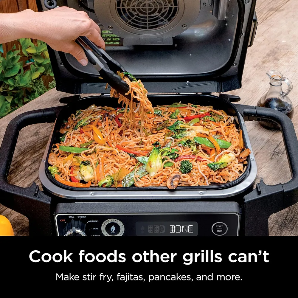 NINJA PLANCHA EXTERIOR WOODFIRE XSKGRDPLT | NEGRO/GRIS
