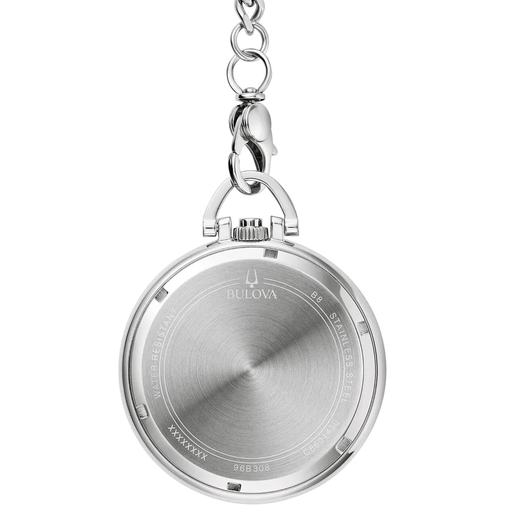 b0b92j3s3p_2_webp.webp Bulova reloj de bolsillo clásico 3 agujas de cuarzo fecha cadena desmontable | Plateado/Negro