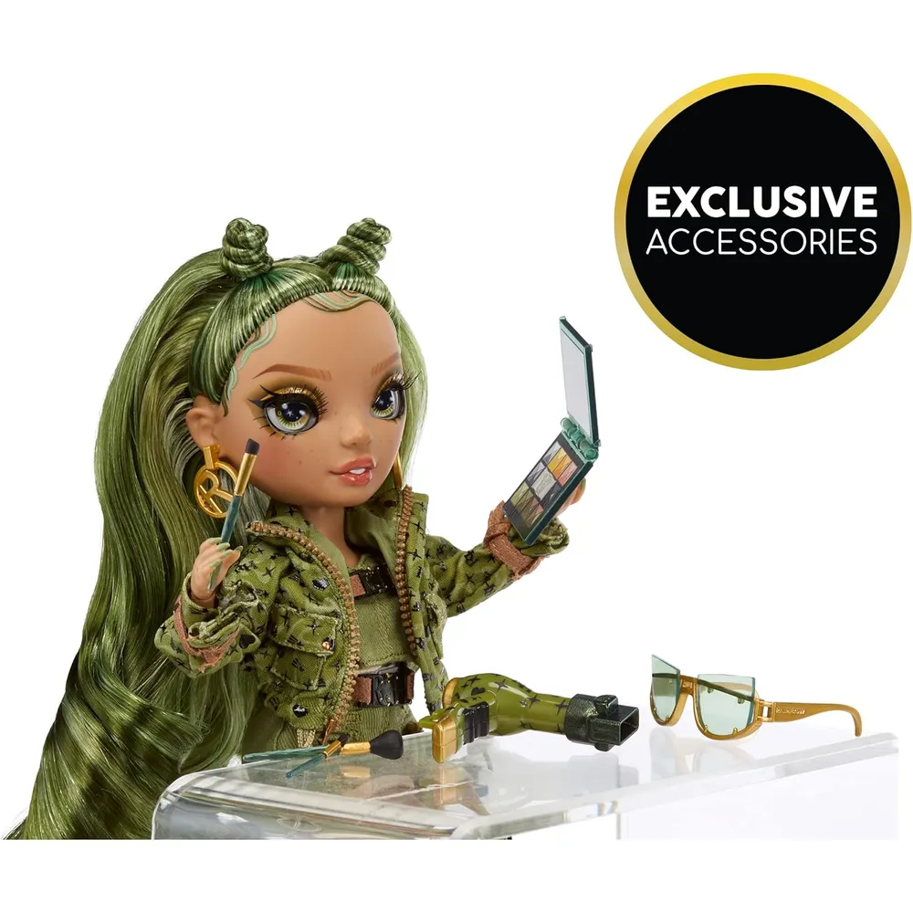 Rainbow High Olivia muñeca camuflaje con accesorios