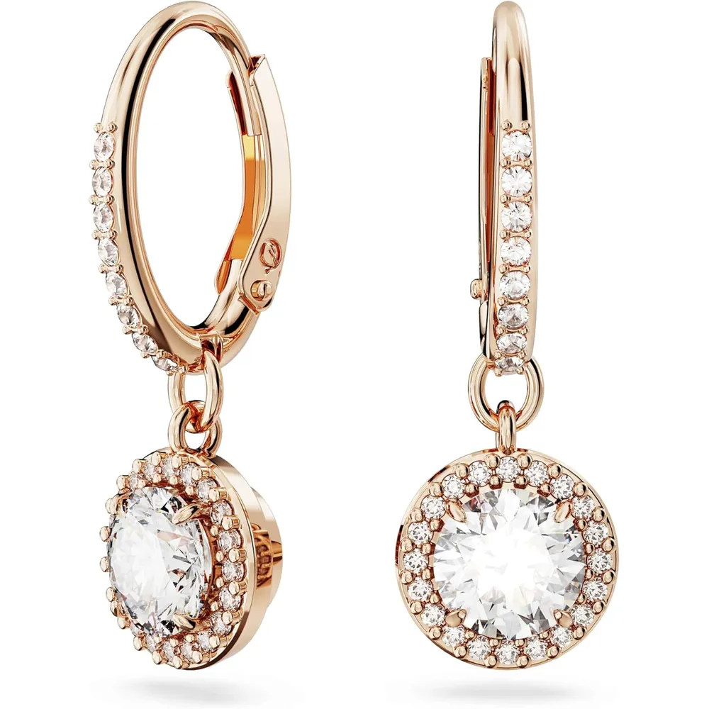 SWAROVSKI ARETES STUD PAVE UNA ANGELIC ACABADO ORO ROSA PARA MUJER | ORO ROSA