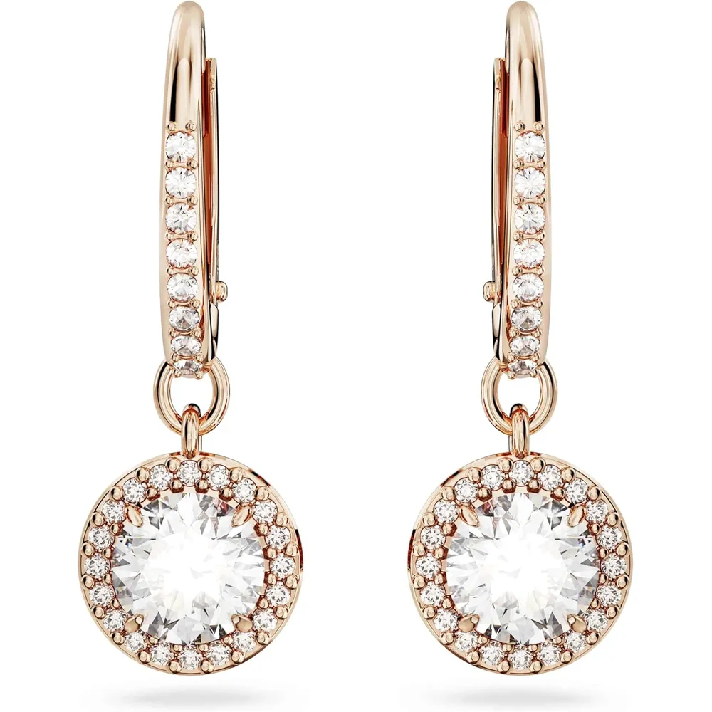 SWAROVSKI ARETES STUD PAVE UNA ANGELIC ACABADO ORO ROSA PARA MUJER | ORO ROSA