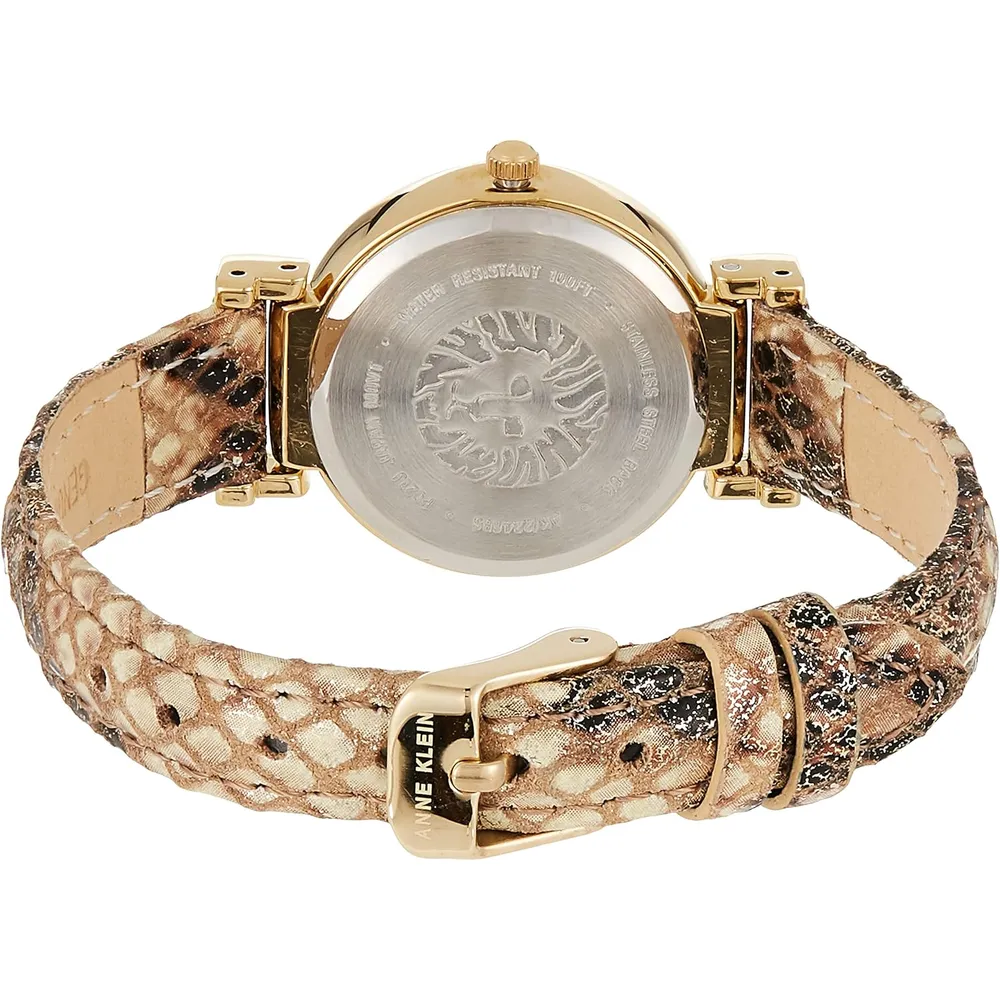 Anne Klein AK/2246CRHY reloj para mujer | 28 mm - Crema/Dorado