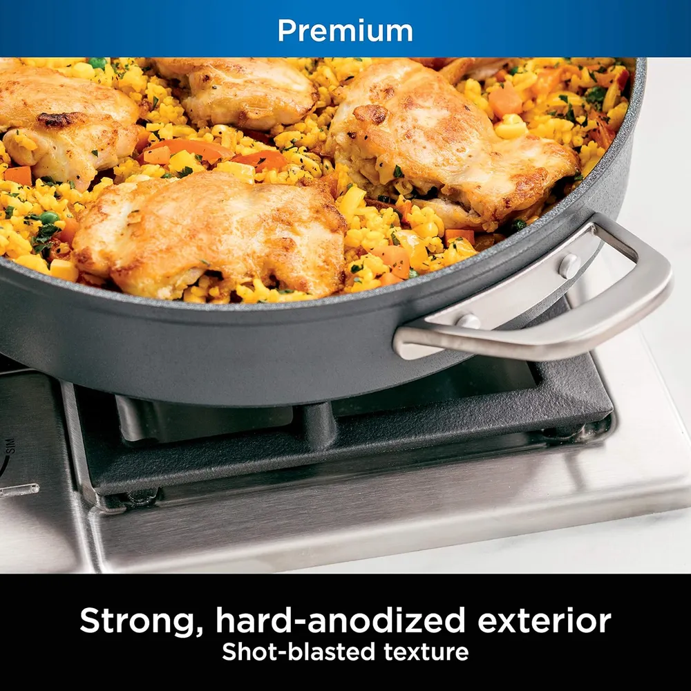 b0bb6hwvrz_5_webp.webp Ninja sartén C30140 Foodi Neverstick Professional con tapa, apta para horno, 4 qt / 3,8 L | Gris Pizarra