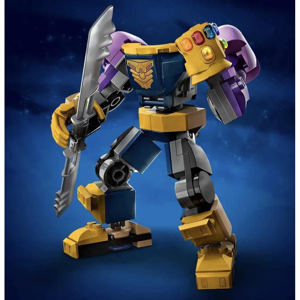 LEGO MARVEL ARMADURA MECÁNICA DE THANOS CON GUANTE DEL INFINITO