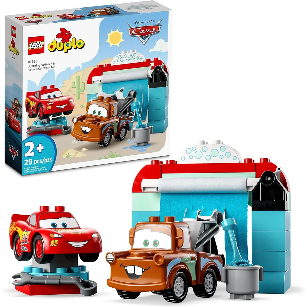 Lego Duplo Cars Disney Rayo McQueen y Mate lavadero de coches juguete