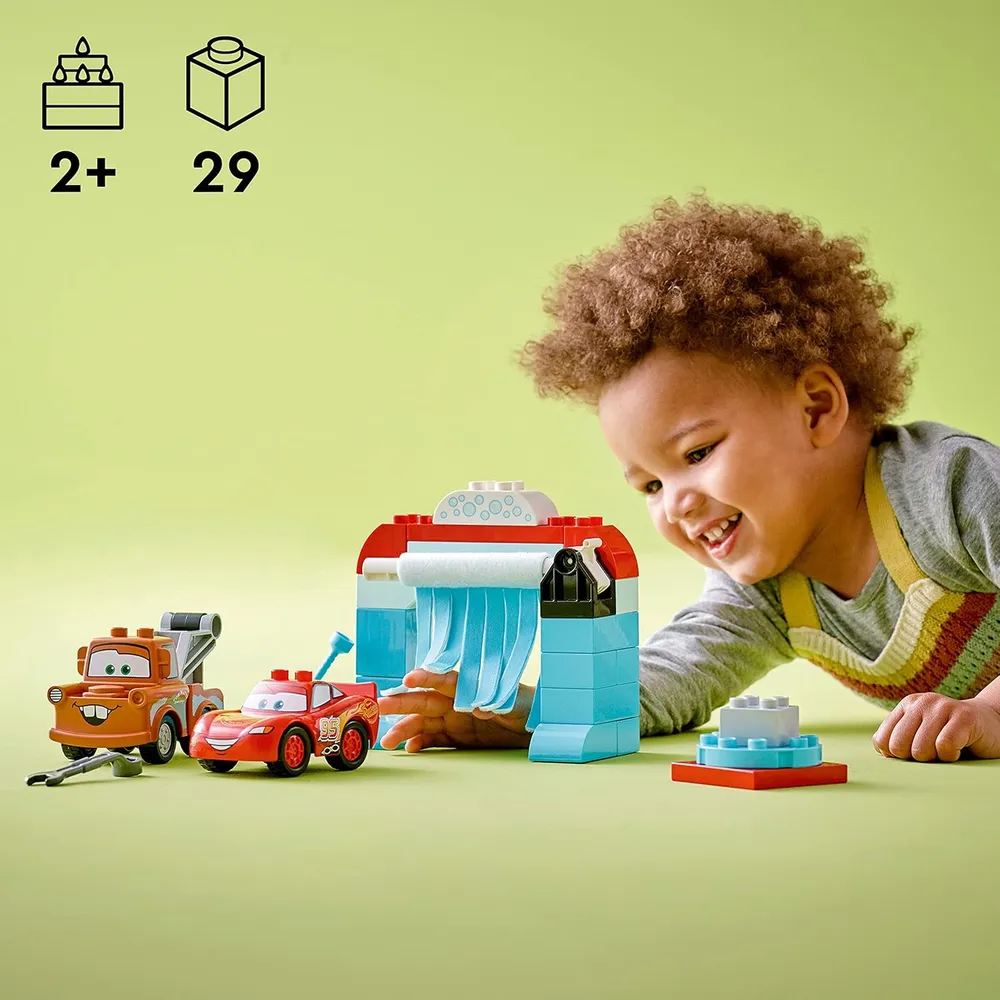 Lego Duplo Cars Disney Rayo McQueen y Mate lavadero de coches juguete