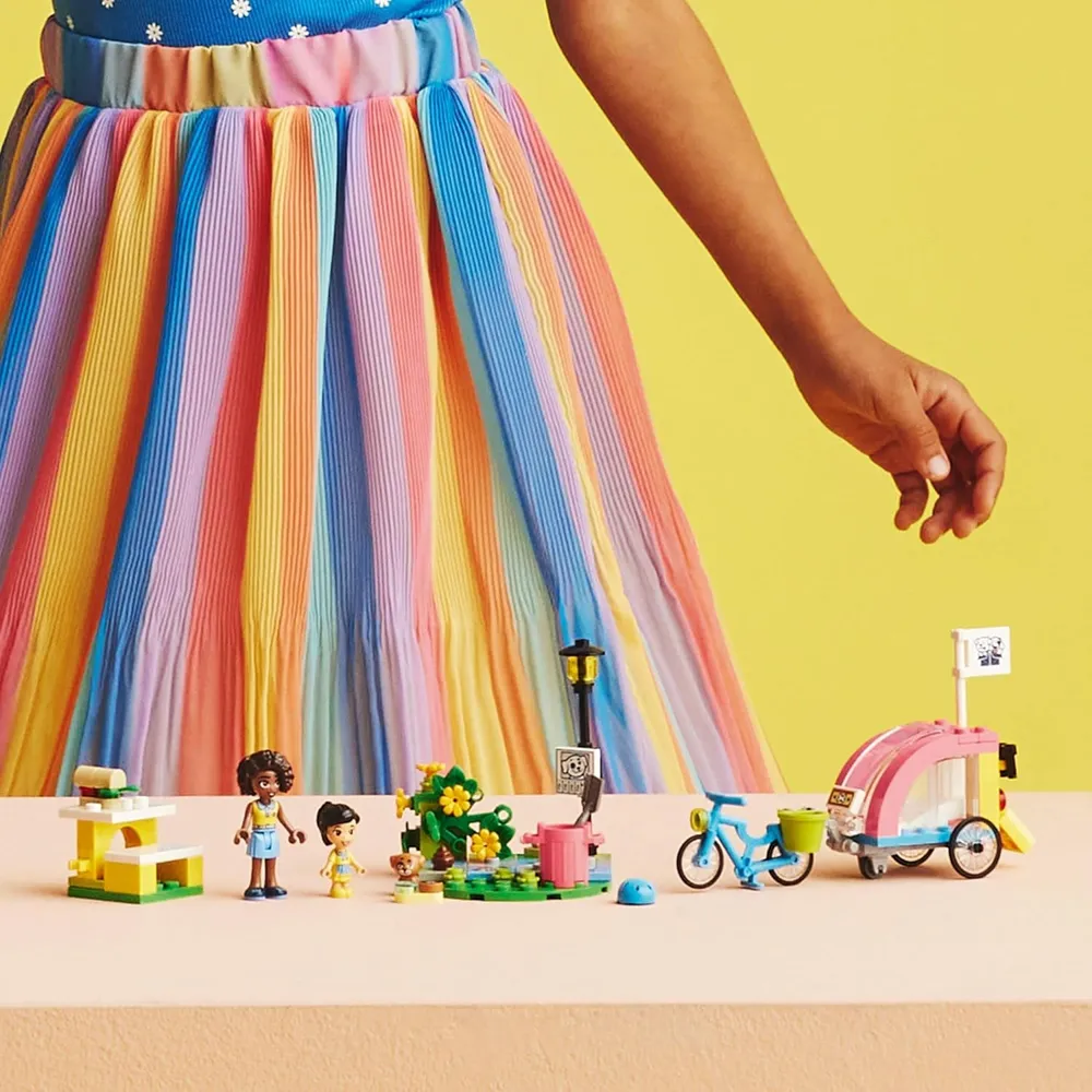 Lego Friends bicicleta de rescate de perros set con minimuñecas y cachorro